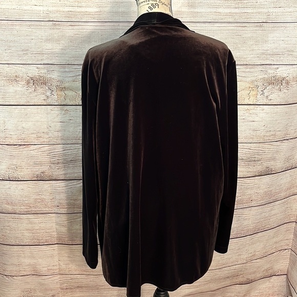 Chico’s Velour Tank & Jacket 2 Piece Set Brown Chicos 3 XL - Picture 4 of 9